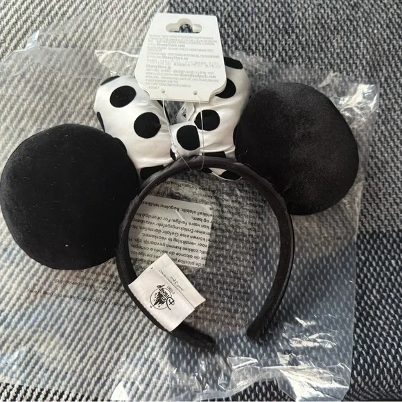 Polka Dot Black and White Kids Headband - Picture 3 of 4